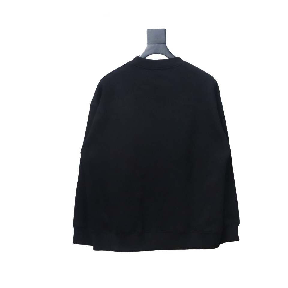 We11 Done 24FW Square Puppy Crew Neck Hoodie Black