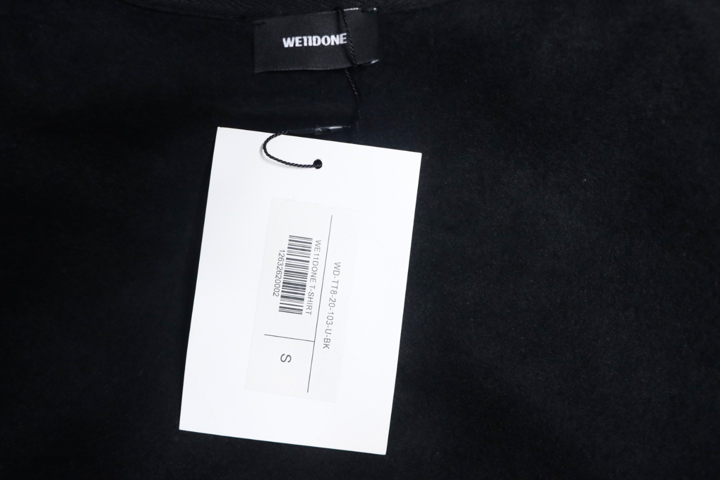 We11 Done 24FW Square Puppy Crew Neck Hoodie Black