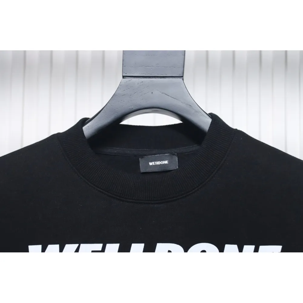 We11 Done 24FW Square Puppy Crew Neck Hoodie Black