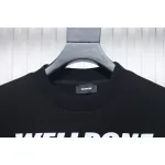 We11 Done 24FW Square Puppy Crew Neck Hoodie Black