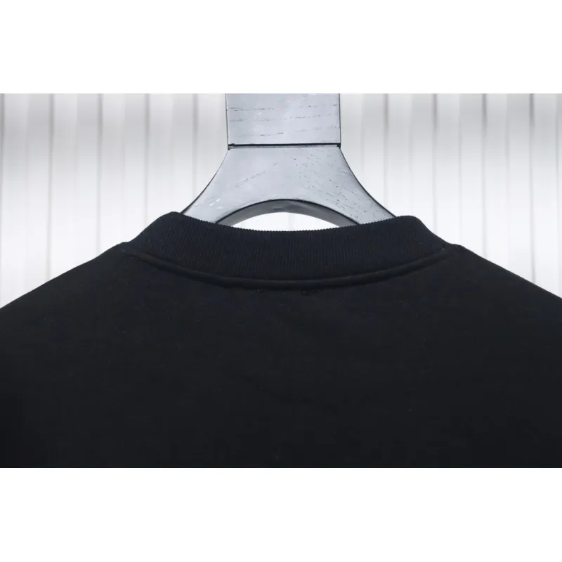 We11 Done 24FW Square Puppy Crew Neck Hoodie Black