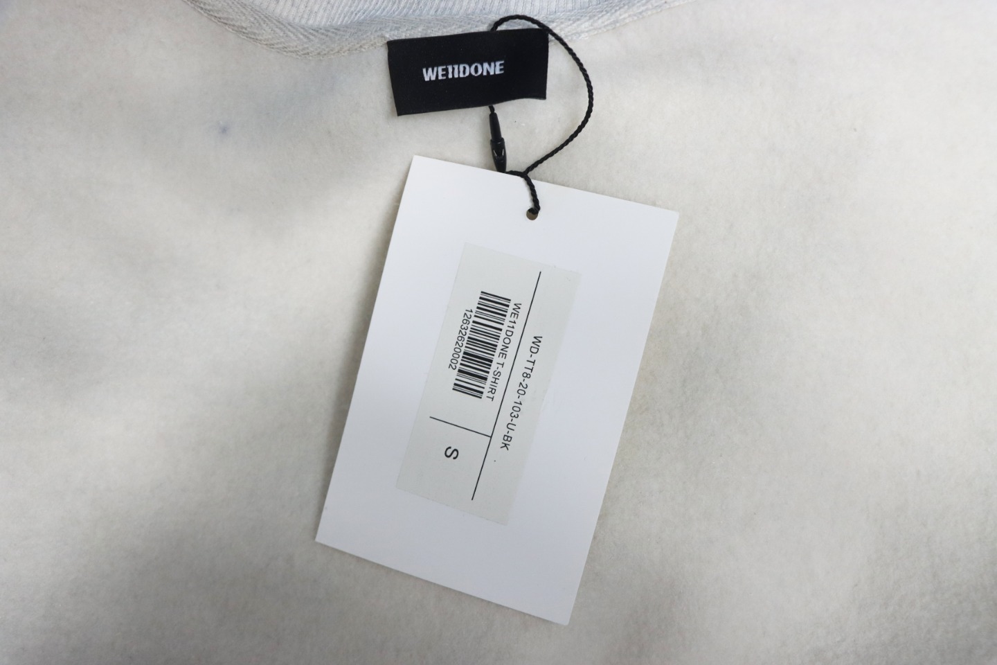 We11 Done 24FW Square Puppy Crew Neck Hoodie Light Grey