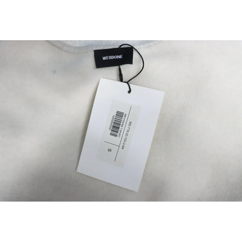 We11 Done 24FW Square Puppy Crew Neck Hoodie Light Grey