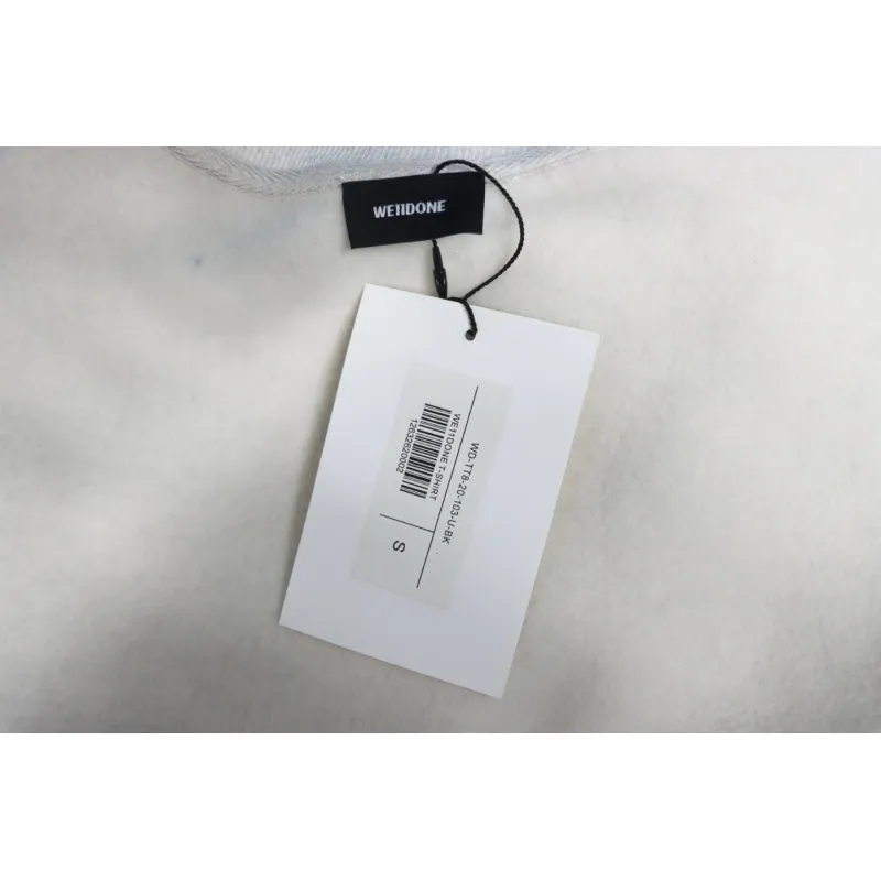 We11 Done 24FW Square Puppy Crew Neck Hoodie Light Grey