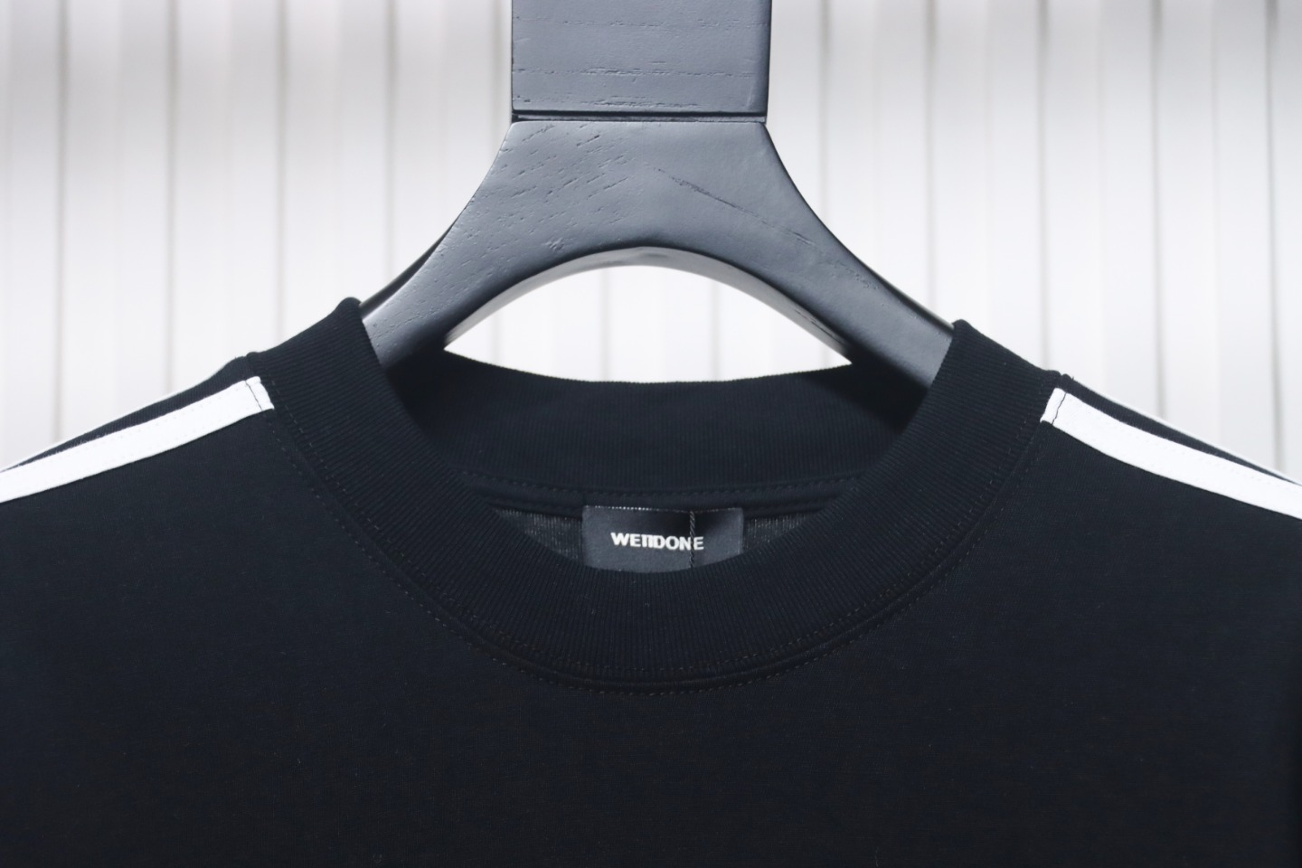 We11 Done 24FW Three Stripes Long Sleeve T-Shirt Black