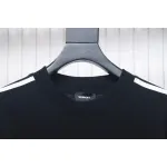 We11 Done 24FW Three Stripes Long Sleeve T-Shirt Black