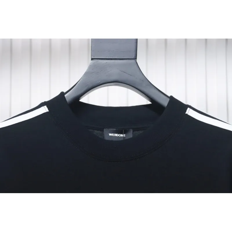 We11 Done 24FW Three Stripes Long Sleeve T-Shirt Black