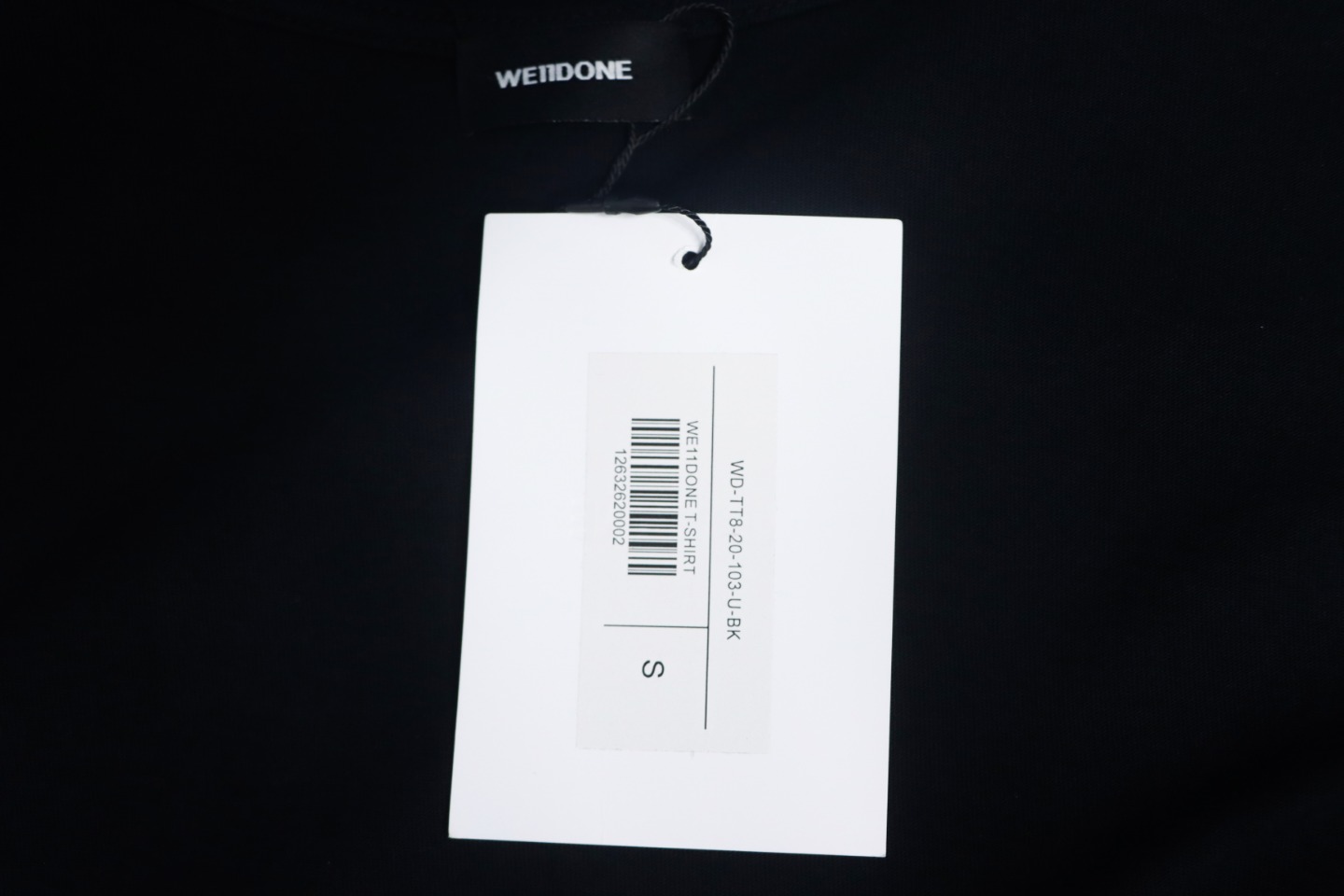 We11 Done 24FW Three Stripes Long Sleeve T-Shirt Black