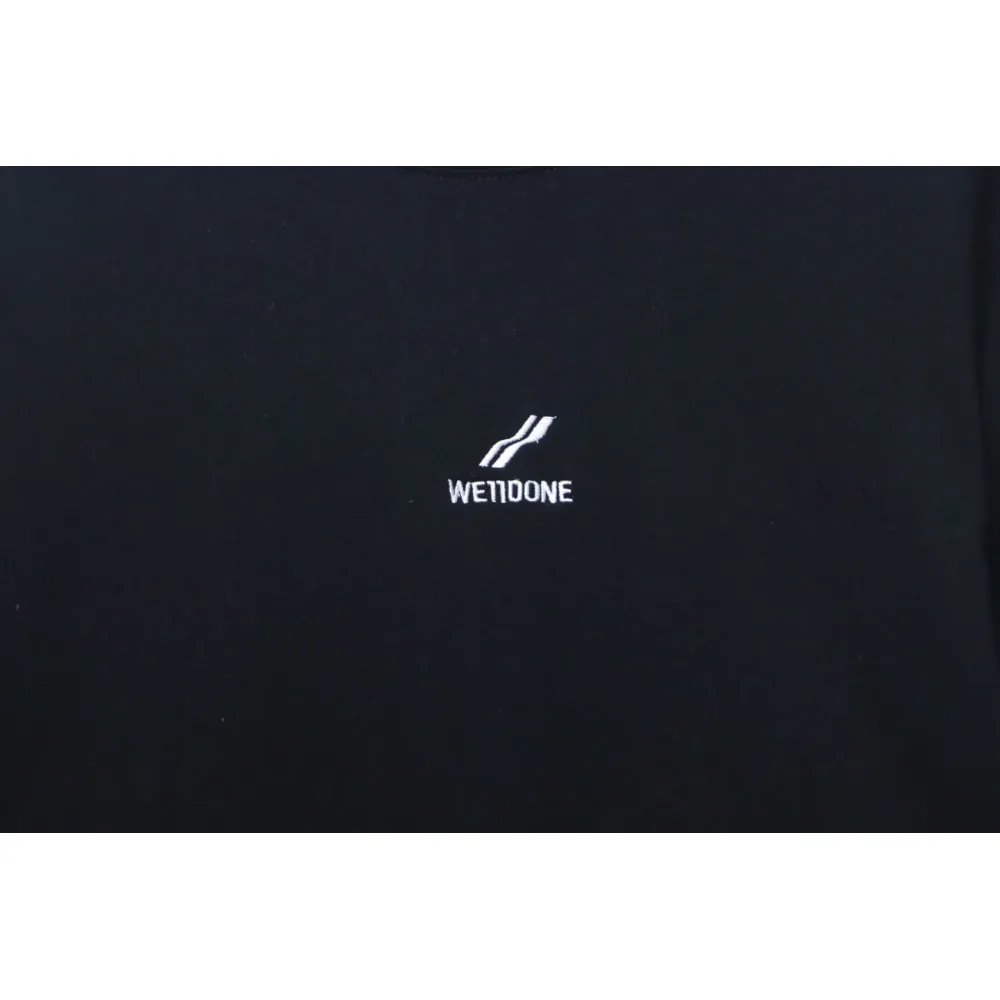 We11 Done 24FW Three Stripes Long Sleeve T-Shirt Black