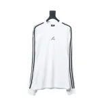 We11 Done 24FW Three Stripes Long Sleeve T-Shirt White