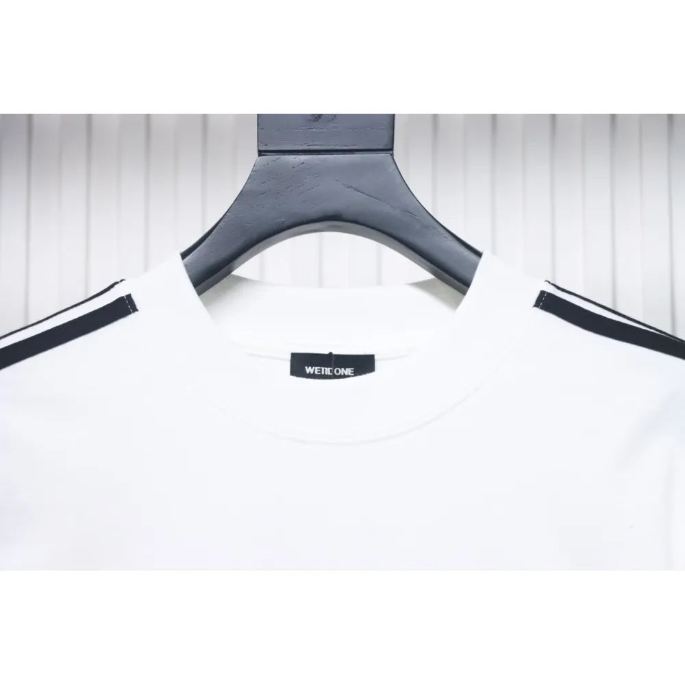 We11 Done 24FW Three Stripes Long Sleeve T-Shirt White