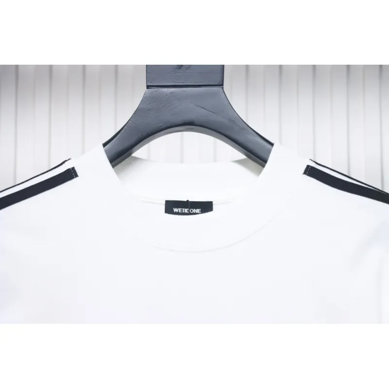 We11 Done 24FW Three Stripes Long Sleeve T-Shirt White
