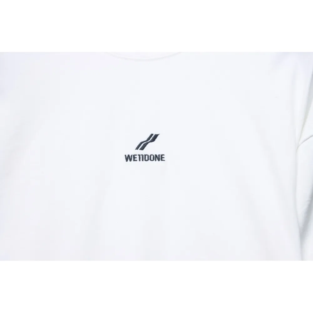 We11 Done 24FW Three Stripes Long Sleeve T-Shirt White