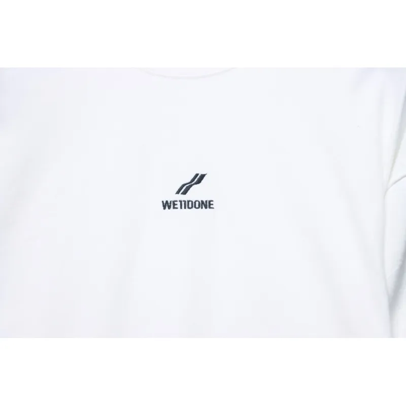 We11 Done 24FW Three Stripes Long Sleeve T-Shirt White
