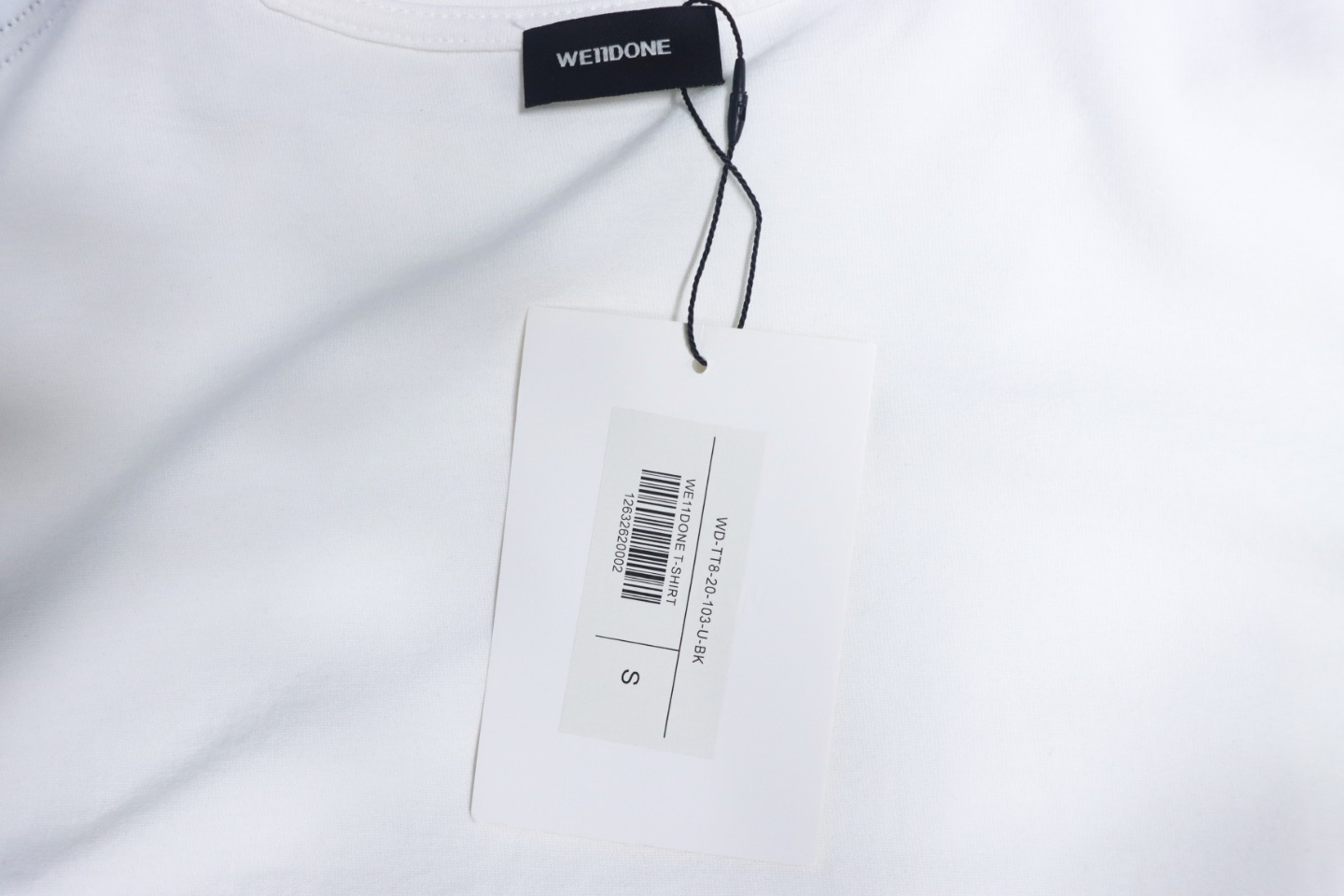 We11 Done 24FW Three Stripes Long Sleeve T-Shirt White