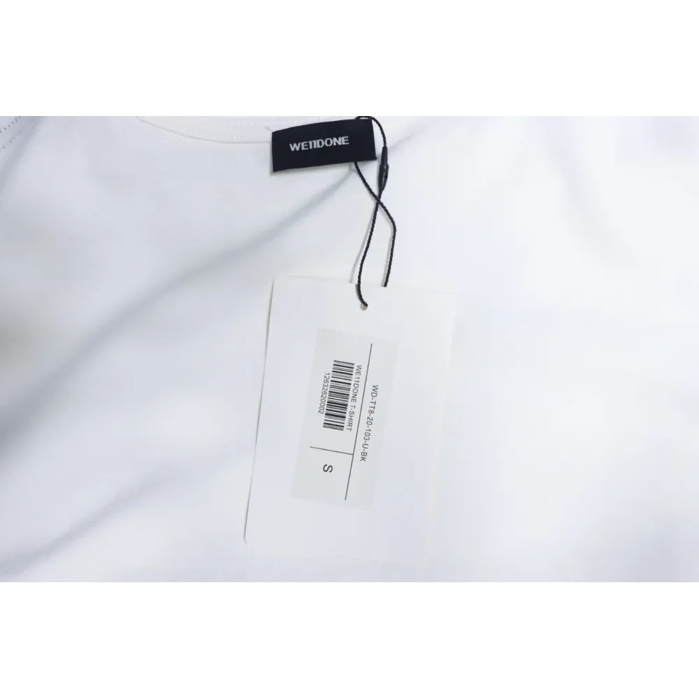We11 Done 24FW Three Stripes Long Sleeve T-Shirt White