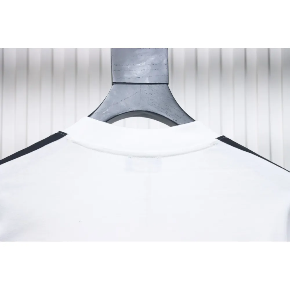 We11 Done 24FW Three Stripes Long Sleeve T-Shirt White