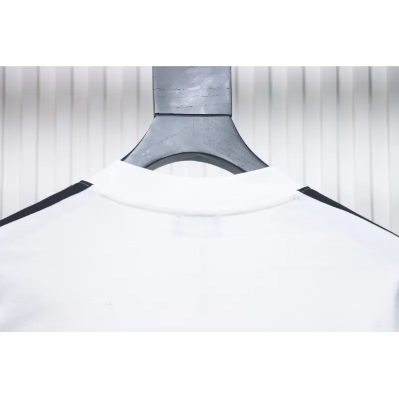 We11 Done 24FW Three Stripes Long Sleeve T-Shirt White