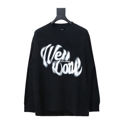 We11 Done 24FW WE Dynamic Letter Print Long-Sleeved T-shirt 01