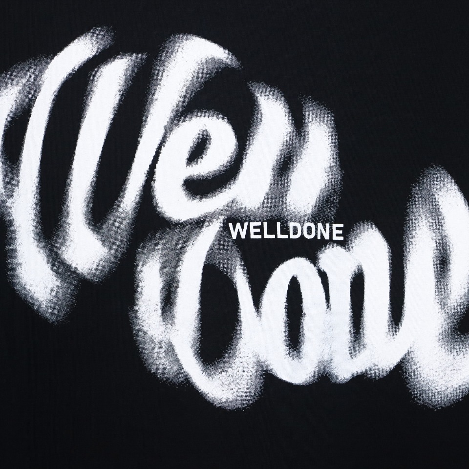 We11 Done 24FW WE Dynamic Letter Print Long-Sleeved T-shirt