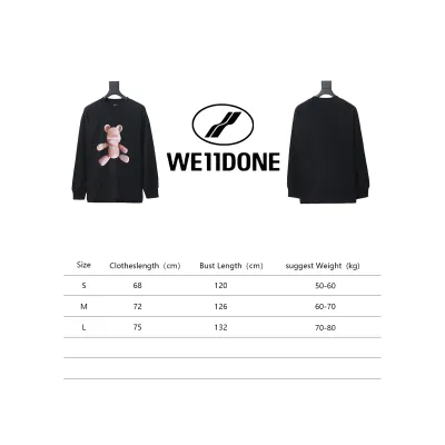 We11 Done 24FW WE Wool Bear Print Long-Sleeved T-shirt 02