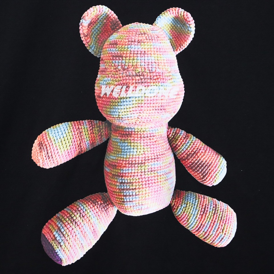 We11 Done 24FW WE Wool Bear Print Long-Sleeved T-shirt