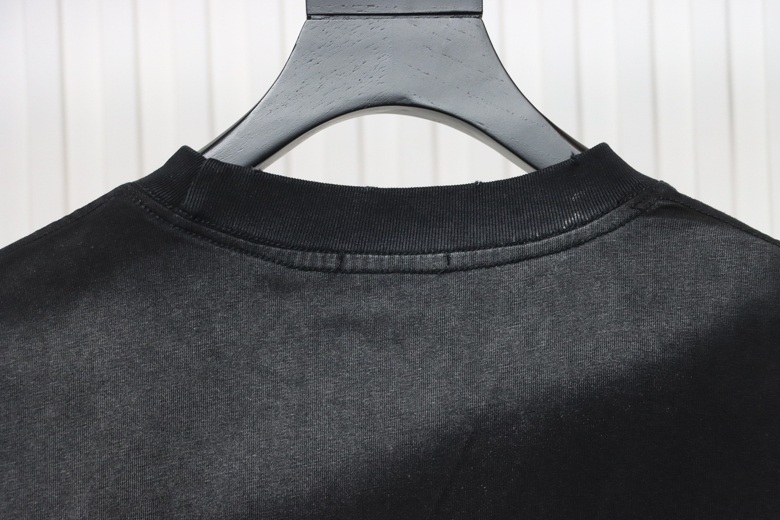 We11 Done 24SS Cute Love Skull Gradient Print Couple Long-Sleeved T-shirt Black