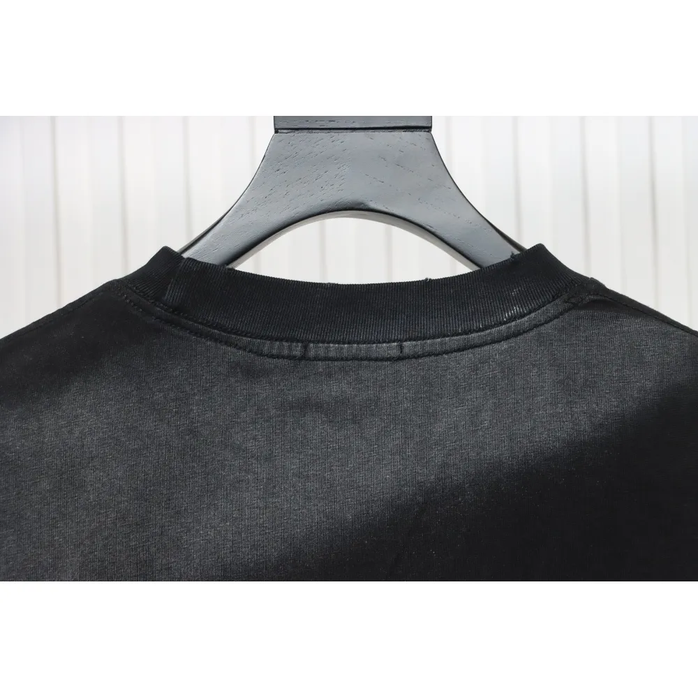 We11 Done 24SS Cute Love Skull Gradient Print Couple Long-Sleeved T-shirt Black