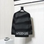 We11 Done 24SS Cute Love Skull Gradient Print Couple Long-Sleeved T-shirt Black