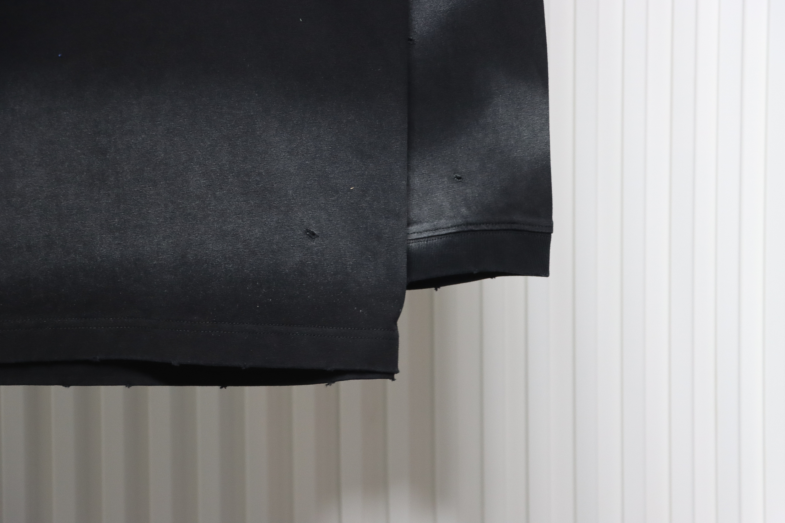 We11 Done 24SS Cute Love Skull Gradient Print Couple Long-Sleeved T-shirt Black