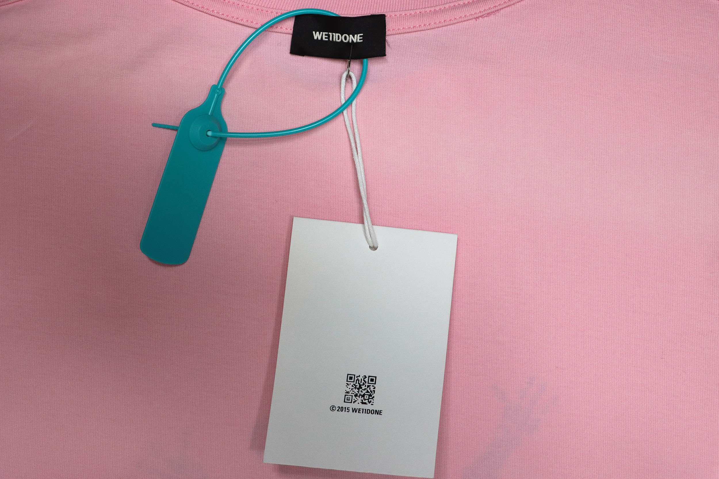 We11 Done 24SS Cute Love Skull Gradient Print Couple Long-Sleeved T-shirt Pink