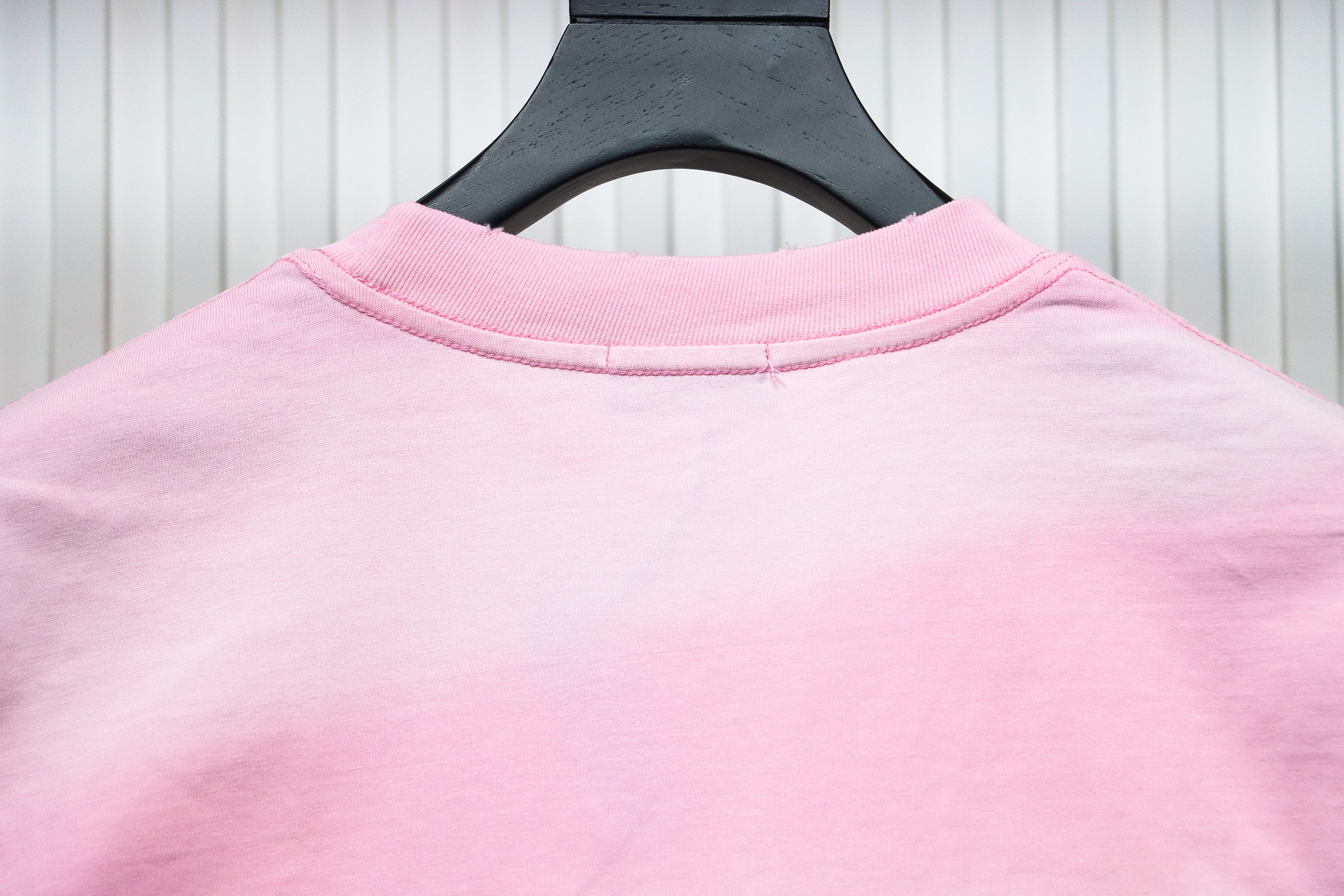 We11 Done 24SS Cute Love Skull Gradient Print Couple Long-Sleeved T-shirt Pink