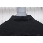 We11 Done 24ss Printed Diagonal Zip Washed Denim Jacket Black
