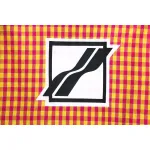 We11 Done American Retro Leather Badge Yellow Plaid Unisex Long Sleeve Orange