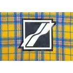 We11 Done American Retro Leather Badge Yellow Plaid Unisex Long Sleeve Yellow
