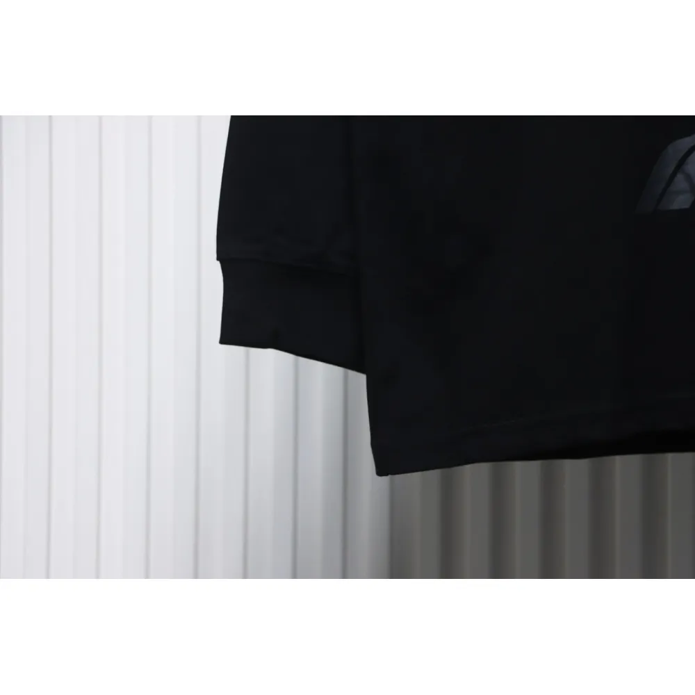 We11 Done Classic Bullet Screen Letter Print Couple Long-Sleeved T-shirt Black