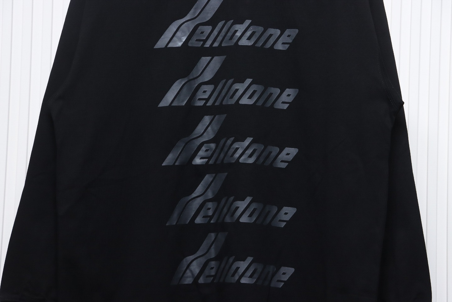 We11 Done Classic Bullet Screen Letter Print Couple Long-Sleeved T-shirt Black