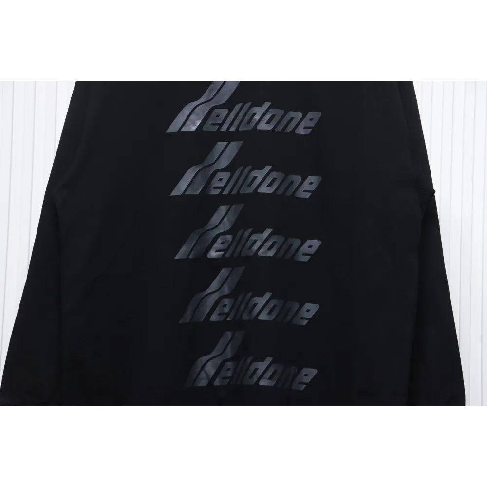 We11 Done Classic Bullet Screen Letter Print Couple Long-Sleeved T-shirt Black