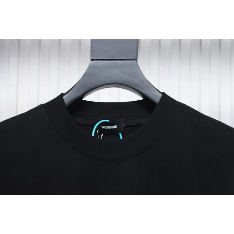 We11 Done Classic Bullet Screen Letter Print Couple Long-Sleeved T-shirt Black