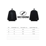 We11 Done Classic Bullet Screen Letter Print Couple Long-Sleeved T-shirt Black