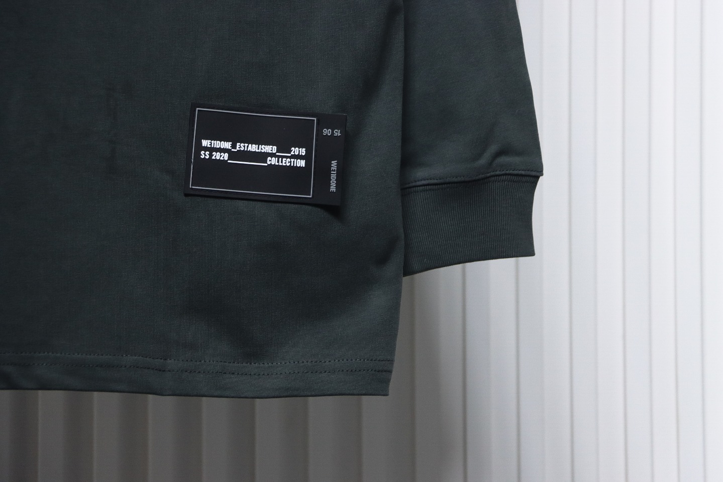 We11 Done Classic Bullet Screen Letter Print Couple Long-Sleeved T-shirt Grey