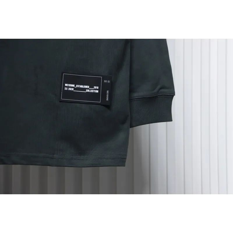 We11 Done Classic Bullet Screen Letter Print Couple Long-Sleeved T-shirt Grey