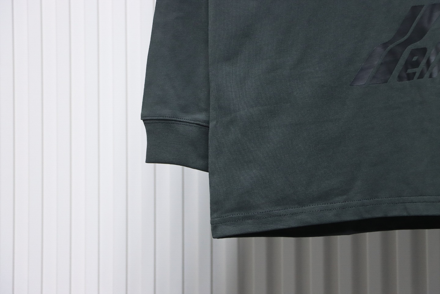 We11 Done Classic Bullet Screen Letter Print Couple Long-Sleeved T-shirt Grey