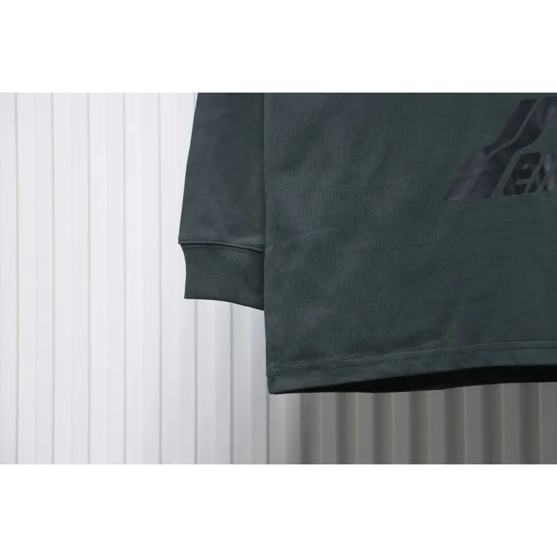 We11 Done Classic Bullet Screen Letter Print Couple Long-Sleeved T-shirt Grey