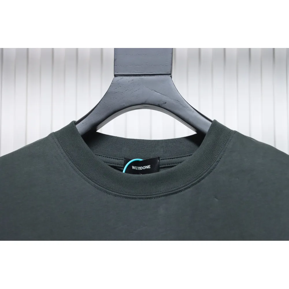 We11 Done Classic Bullet Screen Letter Print Couple Long-Sleeved T-shirt Grey
