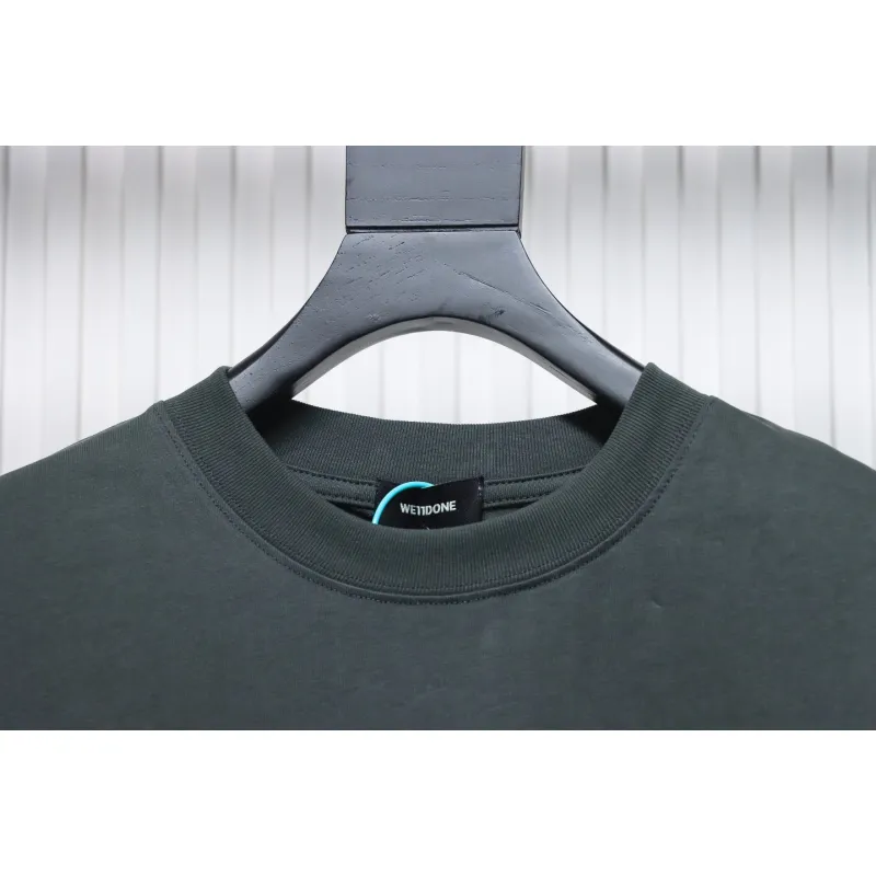 We11 Done Classic Bullet Screen Letter Print Couple Long-Sleeved T-shirt Grey