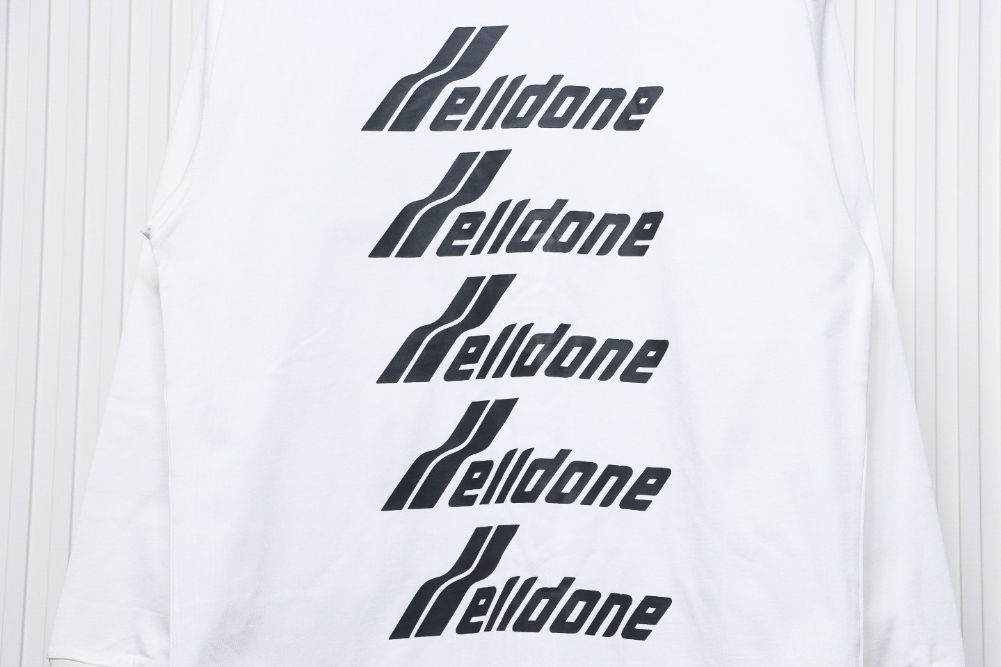 We11 Done Classic Bullet Screen Letter Print Couple Long-Sleeved T-shirt White