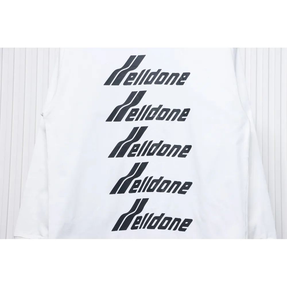 We11 Done Classic Bullet Screen Letter Print Couple Long-Sleeved T-shirt White