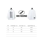 We11 Done Classic Bullet Screen Letter Print Couple Long-Sleeved T-shirt White