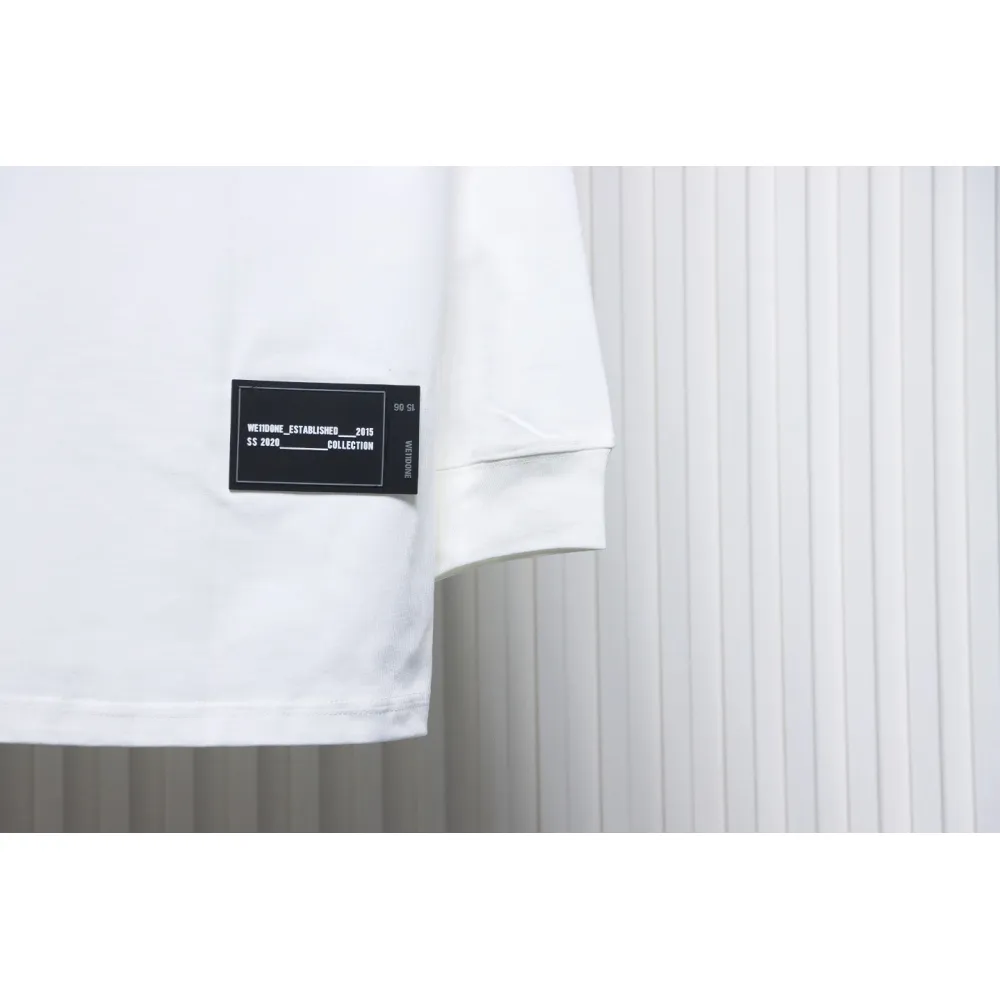 We11 Done Classic Bullet Screen Letter Print Couple Long-Sleeved T-shirt White